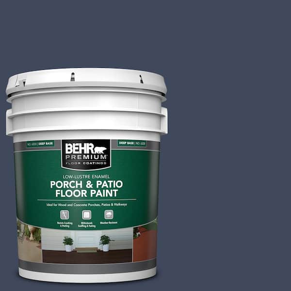BEHR PREMIUM 5 gal. #S530-7 Dark Navy Low-Lustre Enamel Interior/Exterior Porch and Patio Floor Paint