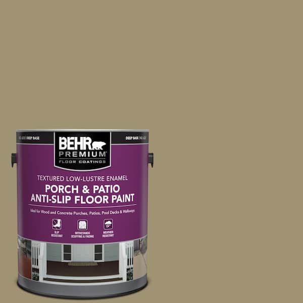 BEHR PREMIUM 1 gal. #380F-6 River Bank Textured Low-Lustre Enamel Interior/Exterior Porch and Patio Anti-Slip Floor Paint