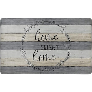 Home Sweet Home 20 in. x 55 in. Anti-Fatigue Kitchen Runner Rug
