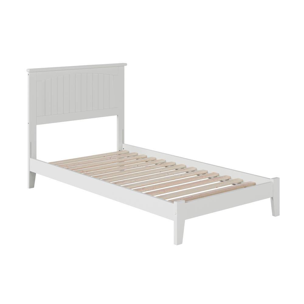 Nantucket Twin Light Wood Frame Bed with Drawer and Slats
