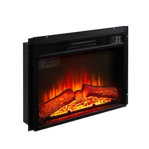 23 in. 1400-Watt 120-Volt Electric Fireplace Insert in Black