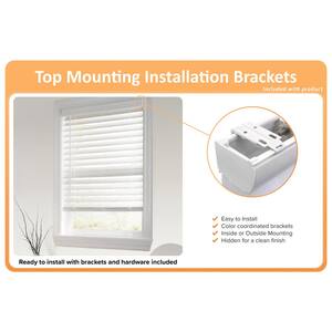 2-1/2 in. Cordless Premium Faux Wood Blinds