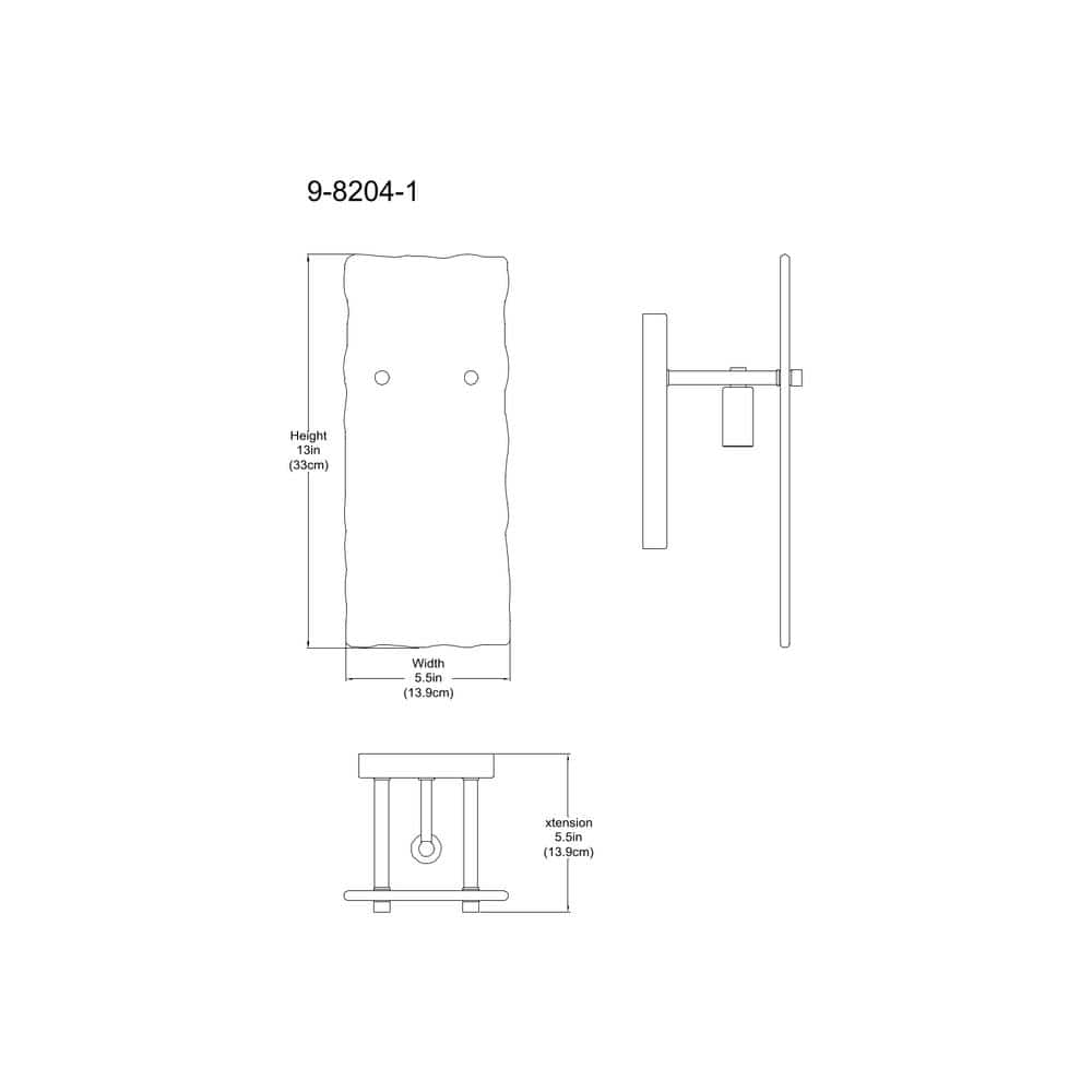 Polished Nickel Handmade Glass 1-Light Dimmable Sconce
