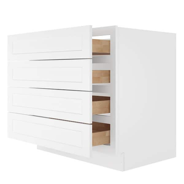 Bin Storage Cabinet With 4 Drawers - 36 in. W X 24 in. D X 78 in. H