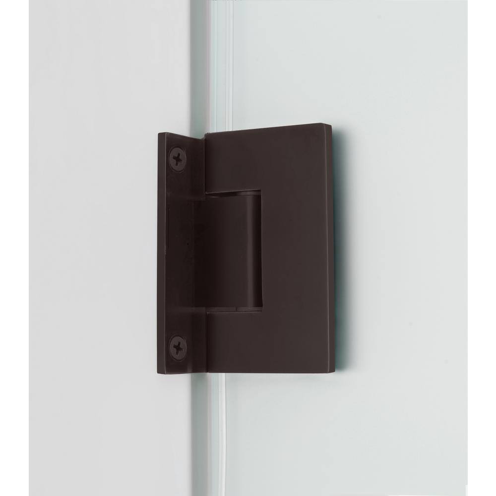 Aquadica 34" x 72" Frosted Glass Frameless Hinged Shower Enclosure