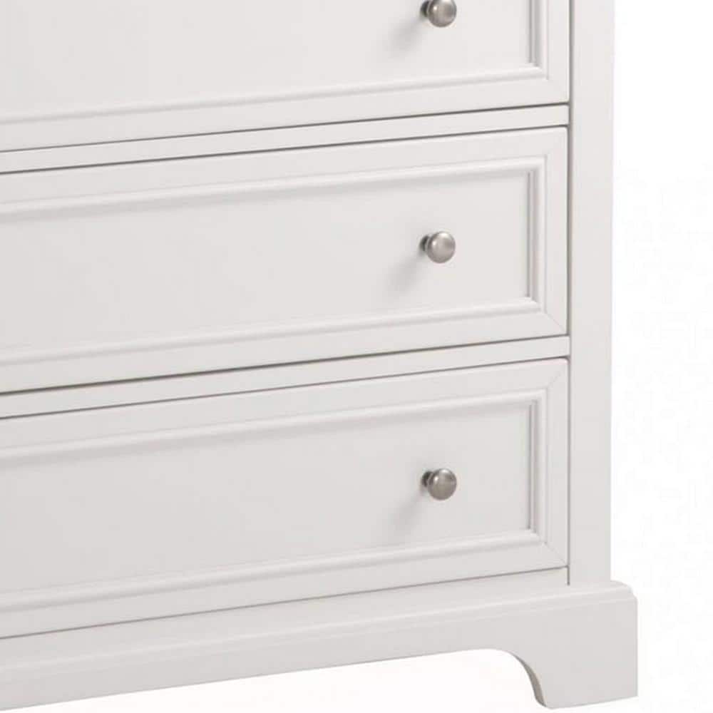 Cottage Charm Off-White Storage Chest with Felt-Lined Drawer