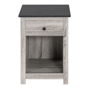 1-Drawer Gray Wash 22.83 in. H x 15.74 in. W x 15.74 in. D MDF Engineered Wood Lateral File Cabinet