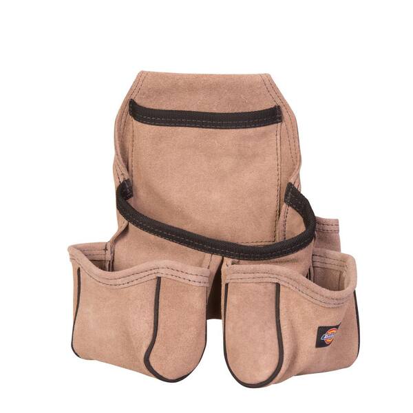 Dickies Leather 4-Pocket Construction Tool Pouch / Holder, Tan