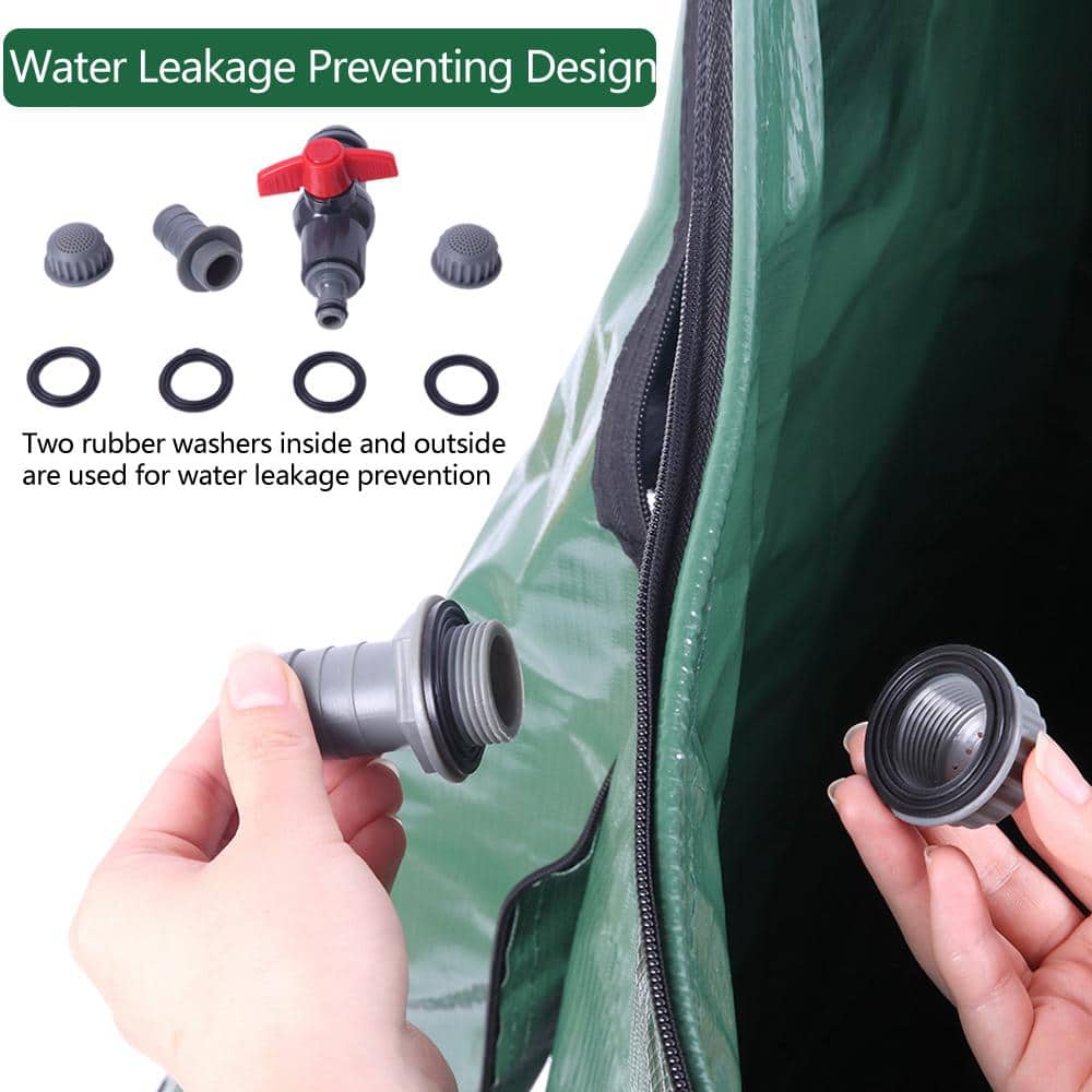 50 Gallon Green PVC Foldable Rainwater Barrel