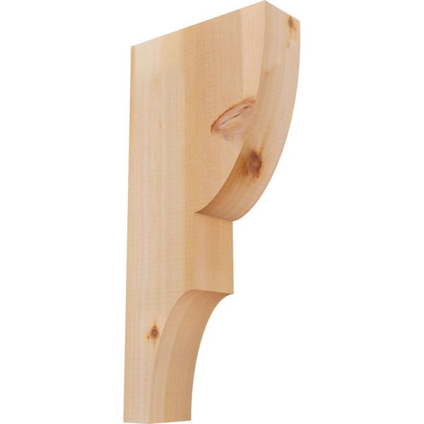 Ekena Millwork 3-1/2 in. x 10 in. x 22 in. Western Red Cedar Ridgewood Smooth Corbel