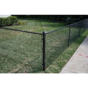 Chain Link Fence 46 in. Black Powder Coated Tension Bar