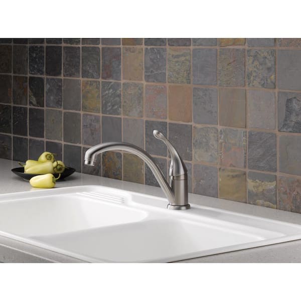 Delta 141-DST Collins Single Handle Kitchen Faucet Chrome 