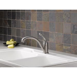 Collins Lever Single-Handle Standard Kitchen Faucet in Stainless
