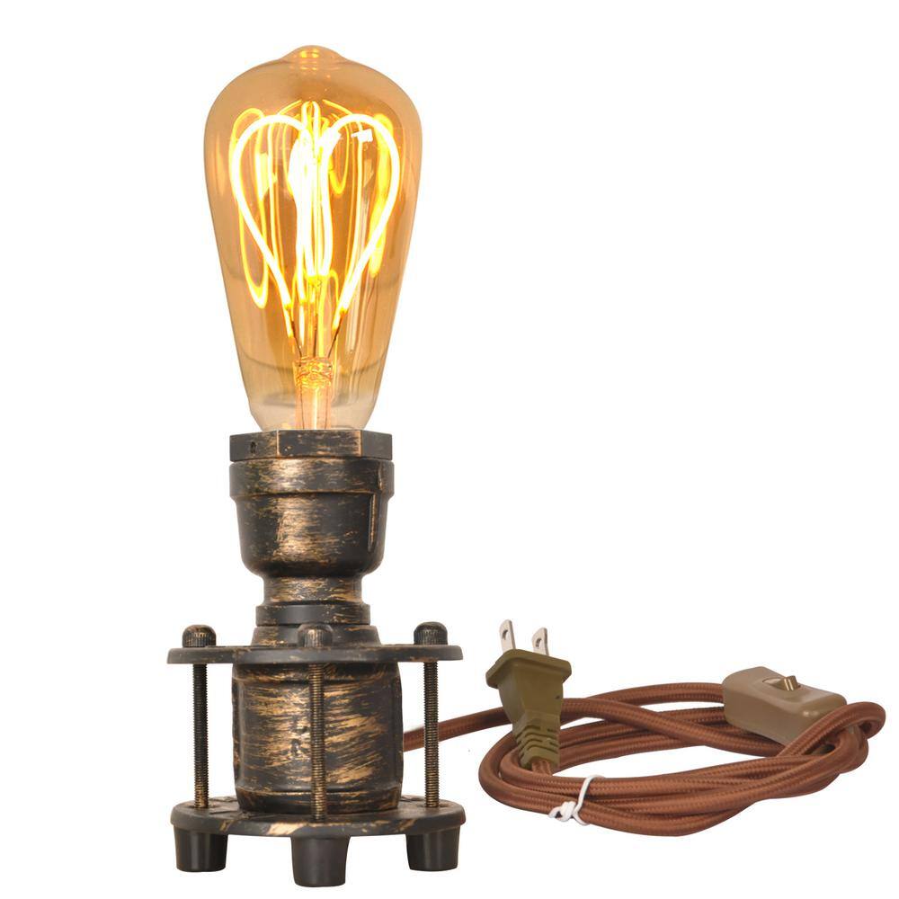 Industrial 5.2 in. 1-Light Gold Steampunk Table Lamp for Living Room with Switch, E26 Base, Not Include Blub price history on PriceWatchPro