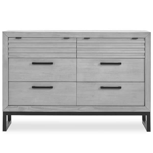Evolur Kyoto Grey 6 Drawer 18" Dresser