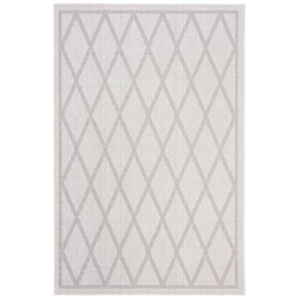 SAFAVIEH Bermuda Ivory/Light Gray 9 ft. x 12 ft. Transitional Border ...