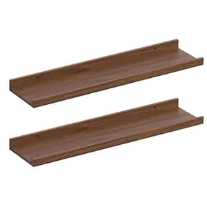 4 in. x 28 in. x 4.75 in. Walnut Solid Wood Nursery Floating