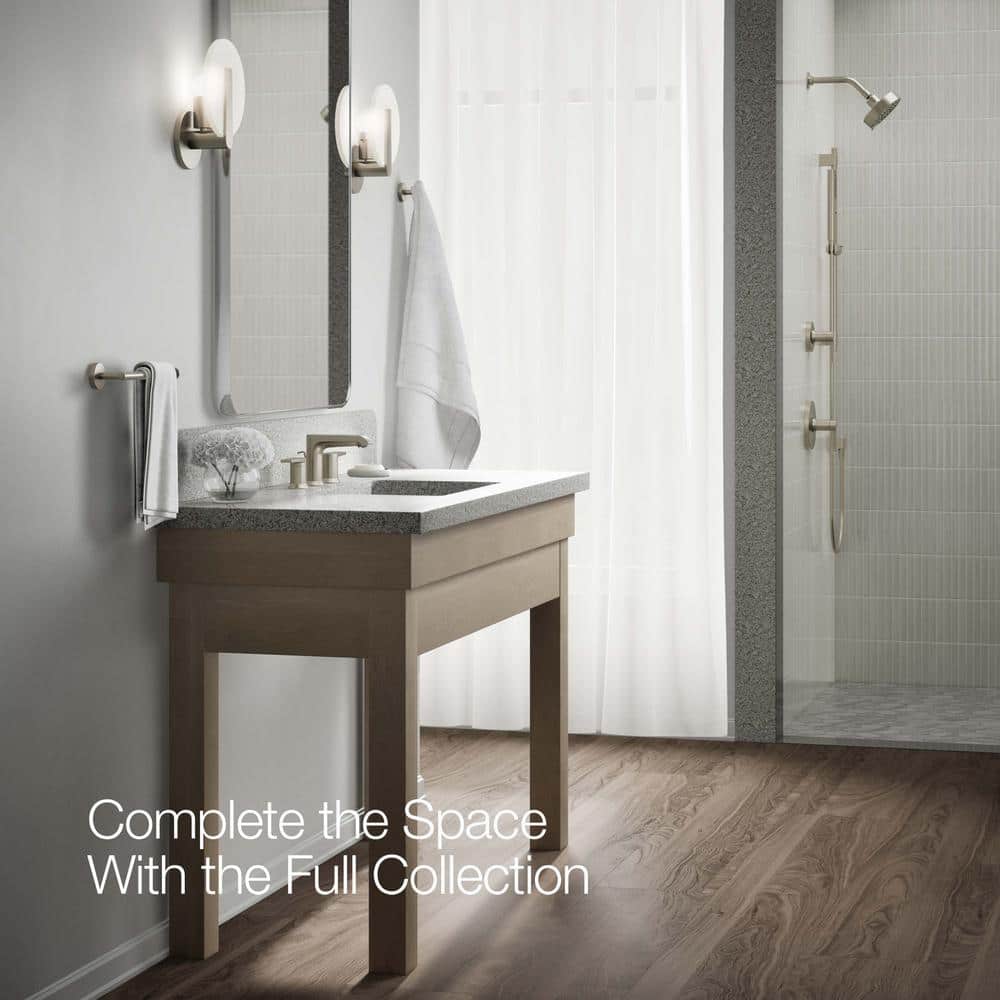 Kohler Hint 4.75" Vibrant Brushed Nickel Widespread Bathroom Faucet