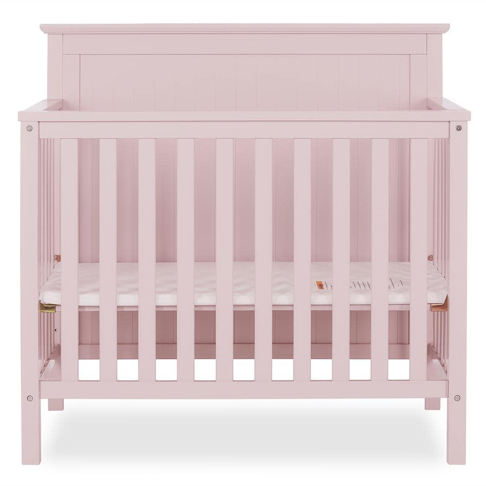 Dream On Me Ava 4-in-1 Blush Pink Convertible Mini Crib -  635-BP