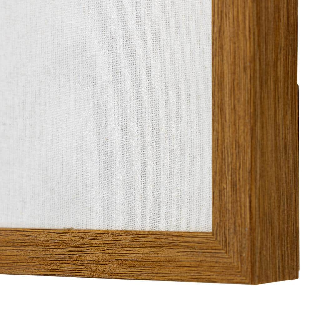 Natural Abstract Black and White Canvas Print with Wooden Frame