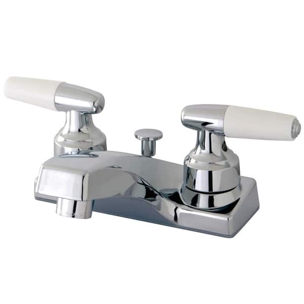 Kingston Brass Americana 4 in. Centerset Double Handle Bathroom Faucet in Polished Chrome