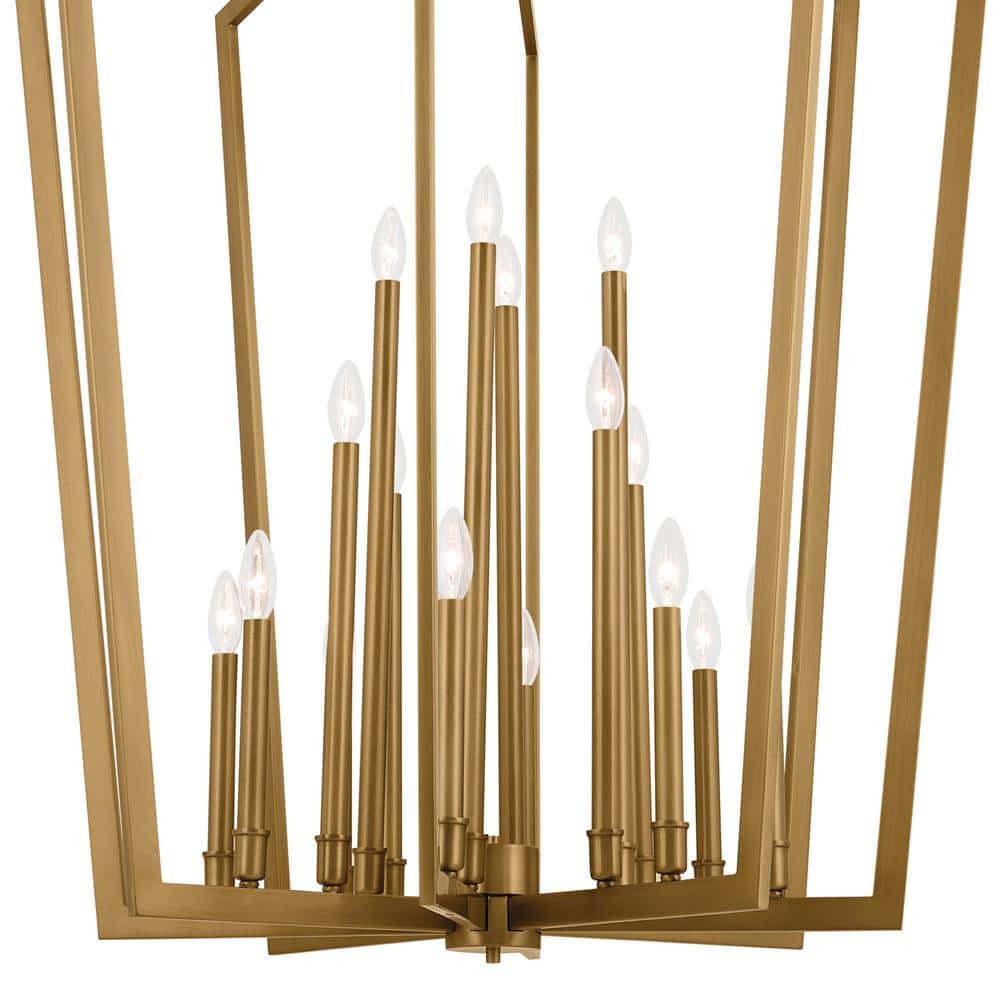 Abbotswell Natural Brass 16-Light Geometric Foyer Pendant