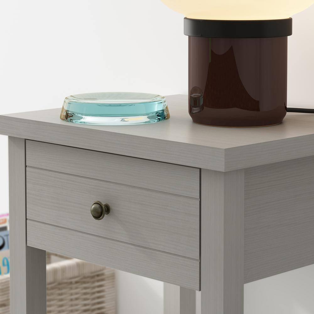 Harmony Gray Oak Rectangular Accent Table with Storage