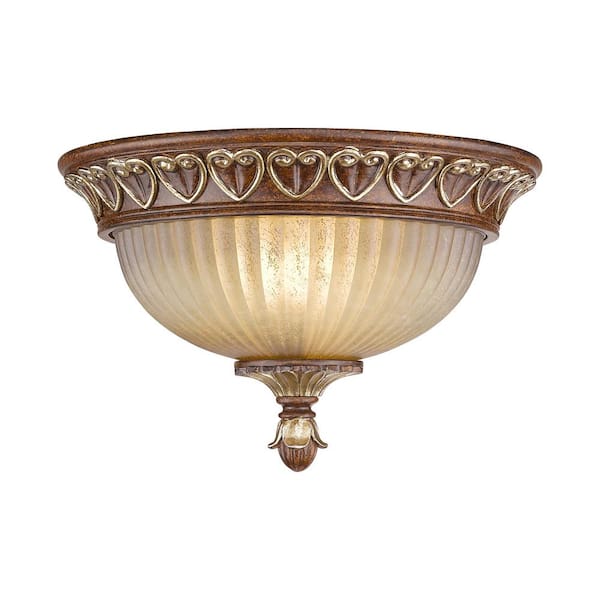 Image showcasing AVIANCE LIGHTING Chaumont 2 Light Verona Bronze with Aged Gold Leaf ...