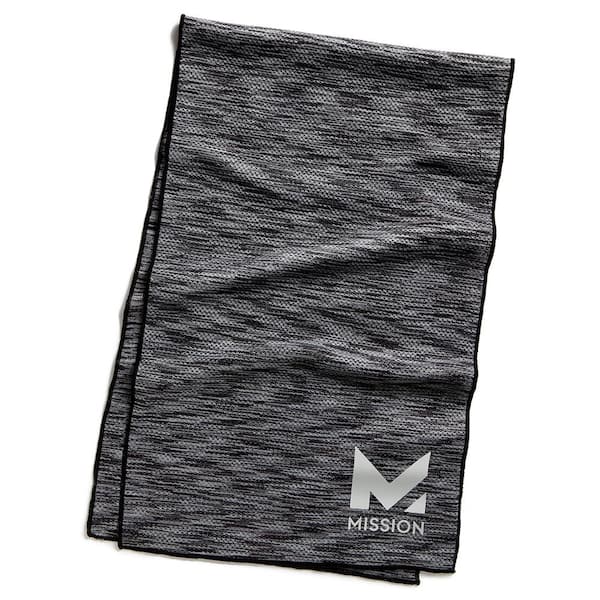 Mission Hydro Active 10 in. x 33 in. Space Dye Charcoal Techknit Large Cooling Towel