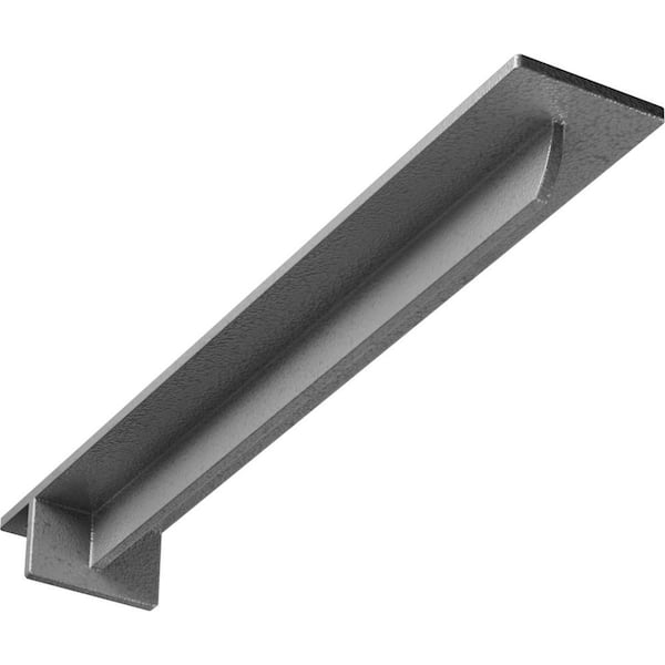 Ekena Millwork 3 in. x 2 in. x 20 in. Steel Hammered Gray Heaton Bracket