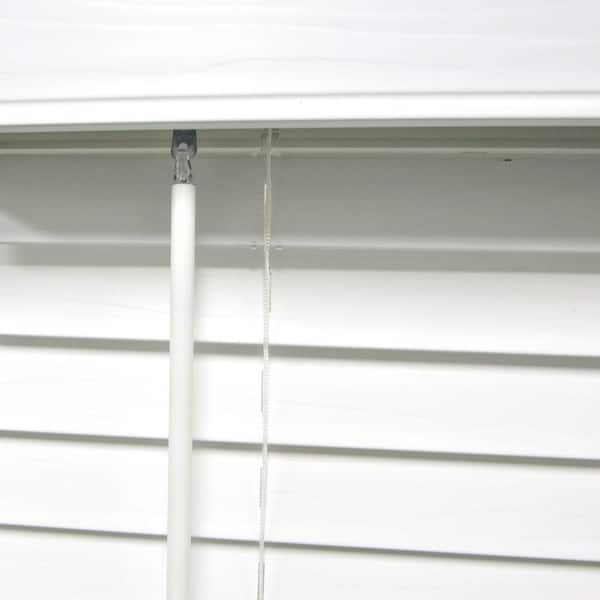 White 20 1/2W x 24h Custom Cordless 2 Faux Wood Blinds Any Size 20-72 Wide