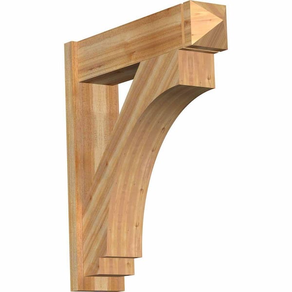 Ekena Millwork 8 in. x 36 in. x 32 in. Western Red Cedar Imperial Arts and Crafts Rough Sawn Outlooker