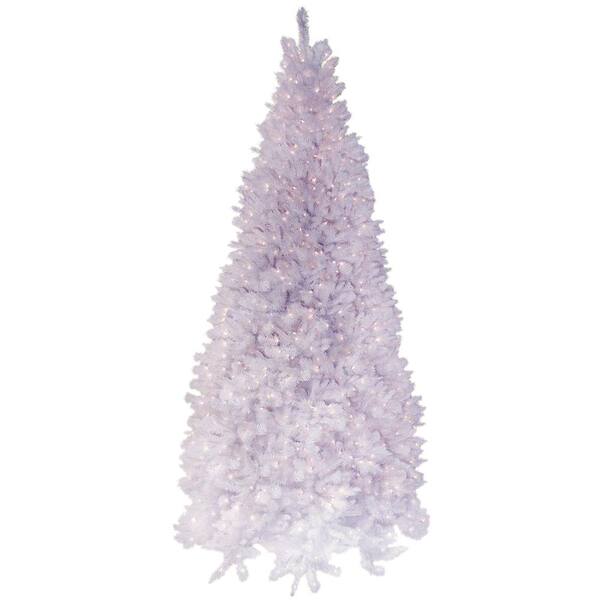 General Foam 9 ft. Pre-Lit Deluxe Winter White Fir Artificial Christmas Tree with Clear Lights