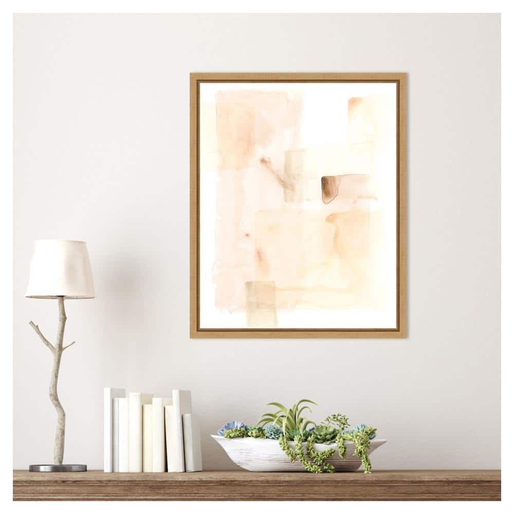 Liquid Chiffon I Beige and Light Brown Canvas Print