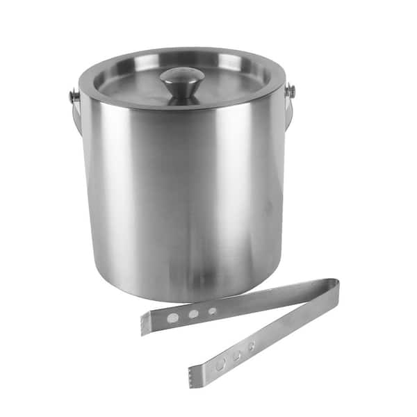 Barcraft Stainless Steel Ice Bucket with Tongs