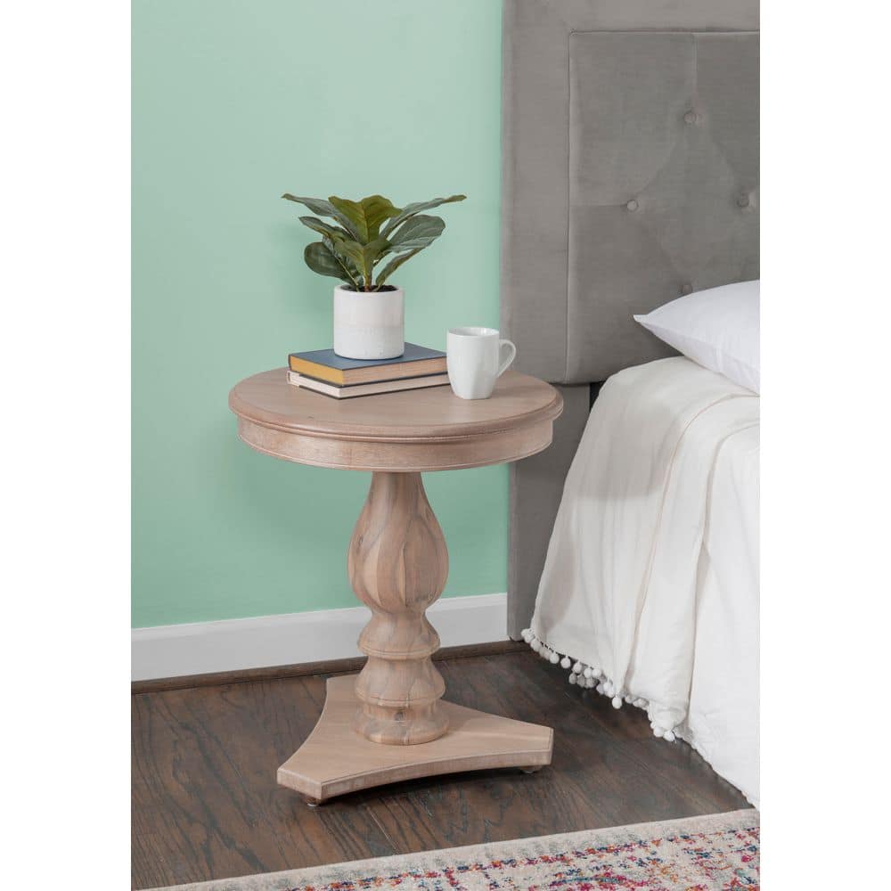 Cati 20 in. Hazelnut Round Wood End Table - thumbnail 5