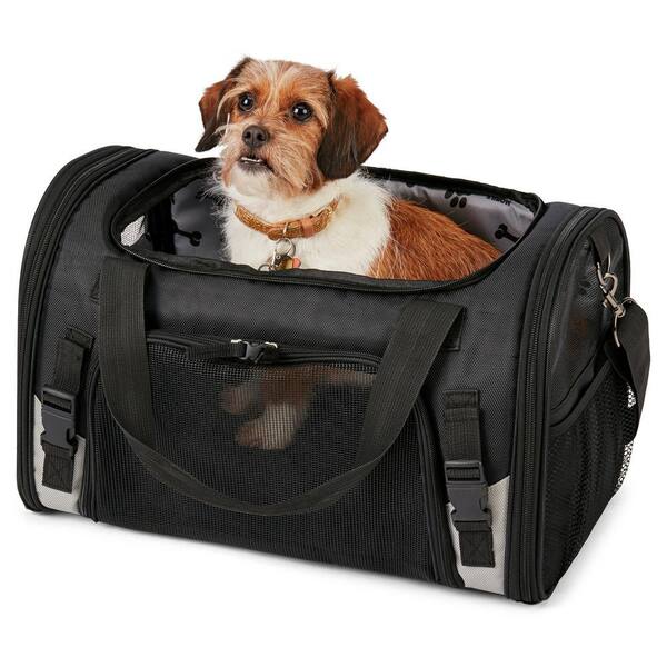 thumbnail image 2 of Soft-Sided Pet Carrier Travel Bag - Airline Approved For Small Dogs & Medium Cats With Shoulder Strap & Safety Zippers (Pink) 2 of 14
