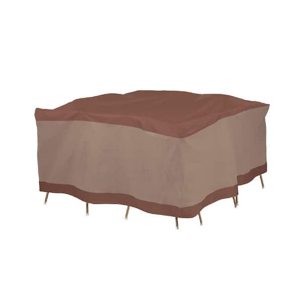 90 in. x 90 in. brown Ultimate Water-Resistant Square Patio Table & Chair Set Cover