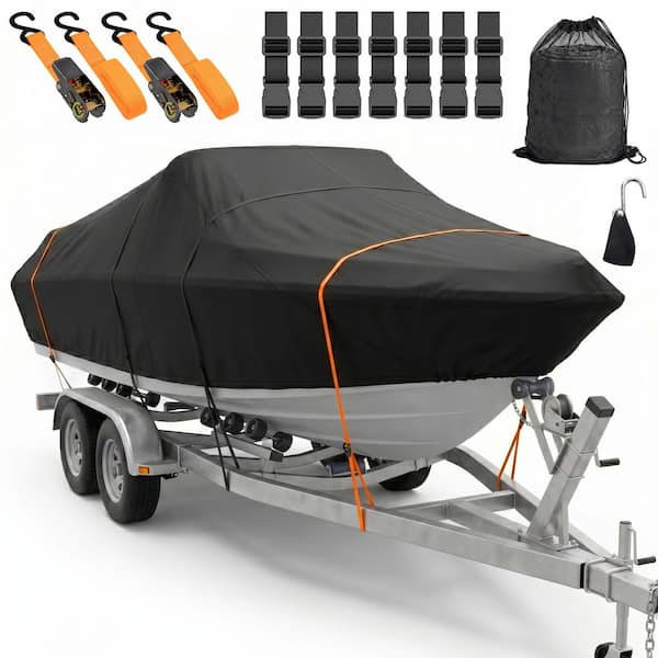VEVOR Pontoon Boat Cover Fit for 21-24 ft. Boat Heavy Duty 600D