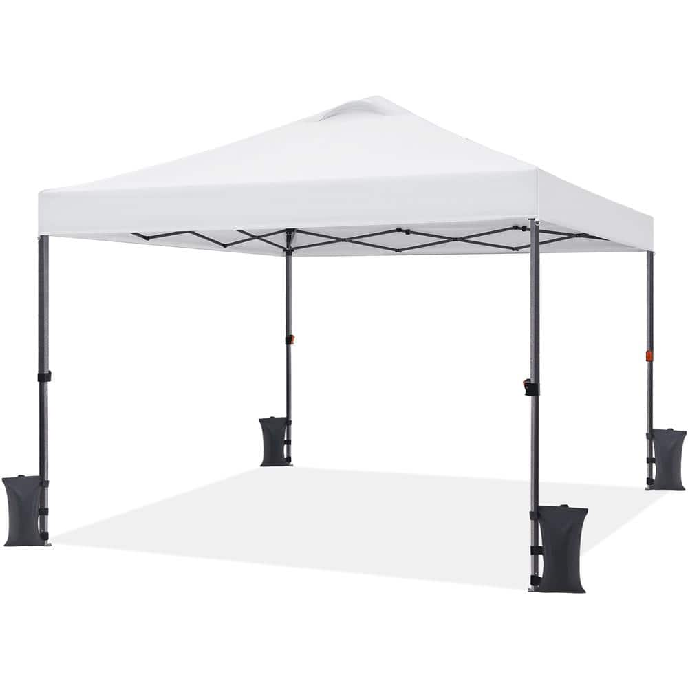 Yaheetech 10 Ft. × 10 Ft. Pop Up Canopy Tent White Dyo8pb0001 - The 