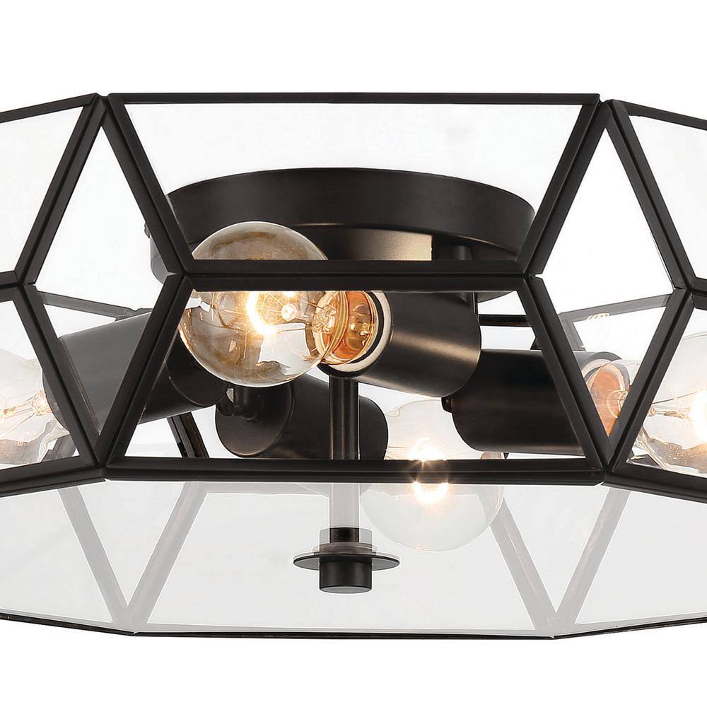 18.11" Black Glass LED Vanity Light Fixture
