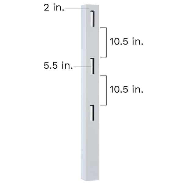 Outdoor Essentials Ranch 3-Rail 7-ft H x 5-in W Black Vinyl Flat-top Corner Fence Post (Unassembled)