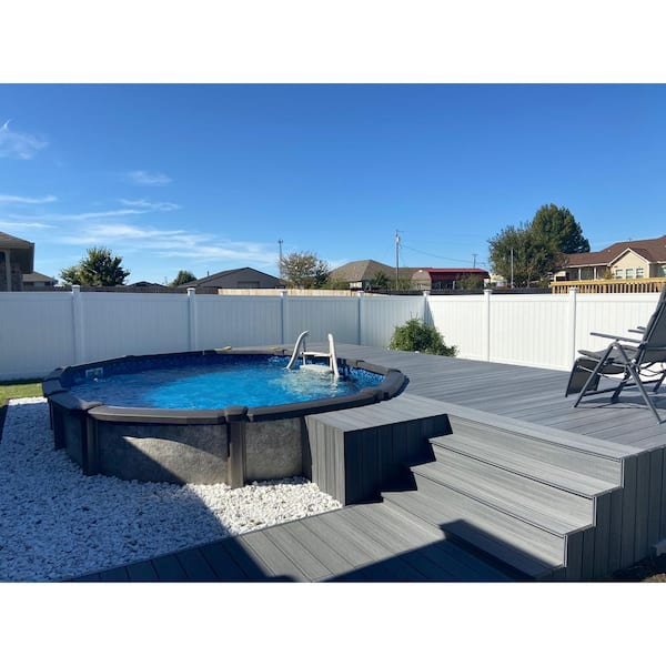 UltraShield Naturale Magellan 1 in. x 6 in. x 8 ft. Westminster Gray Solid with Groove Composite Decking Board