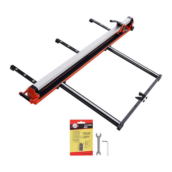 63 in. Manual Tile Cutter w/ Tungsten Carbide Blade, Upgraded Rail and Sliding Head, Adjustable Wall Tiles for DIY Pros