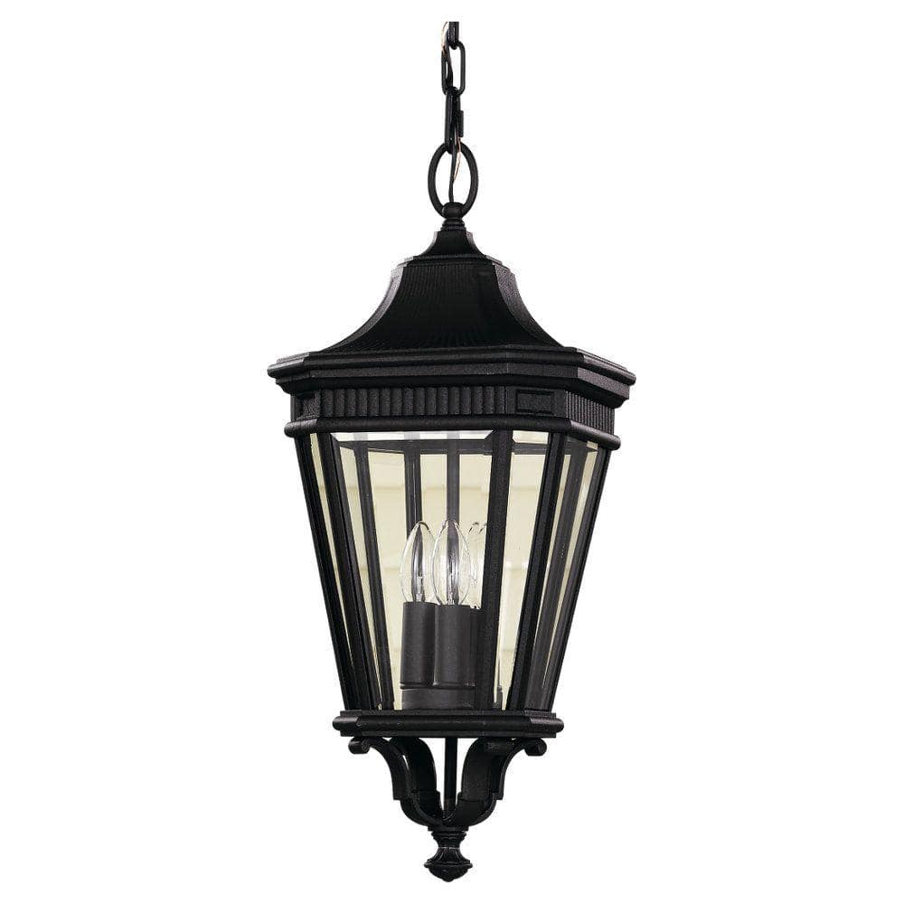 Cotswold Lane 3-Light Black Outdoor Hanging Pendant price history on PriceWatchPro