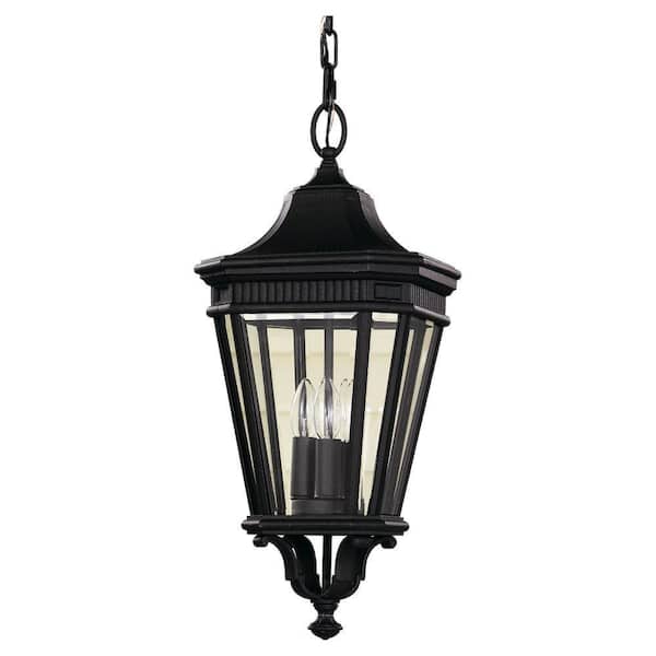 Generation Lighting Cotswold Lane 3-Light Black Outdoor Hanging Pendant
