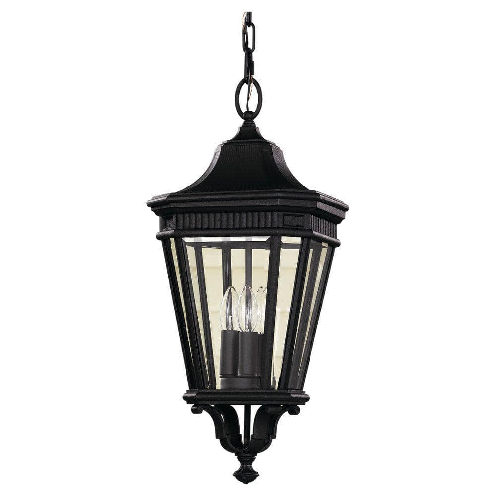 Generation Lighting Cotswold Lane 3-Light Black Outdoor Hanging Pendant ...