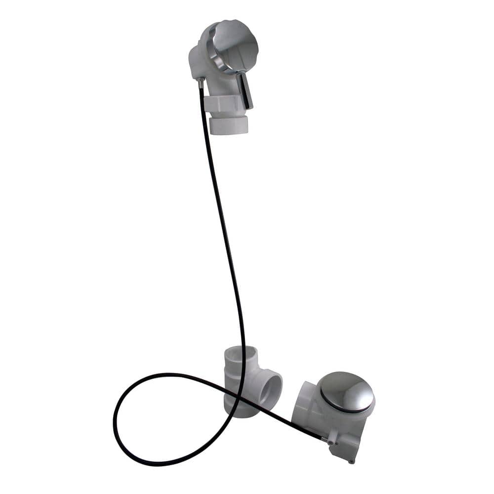 45 in. Cable Drive Bath Drain Trim with Lever Assisted Overflow Cover on Ball Joint - Sch. 40 PVC, Polished Chrome price history on PriceWatchPro