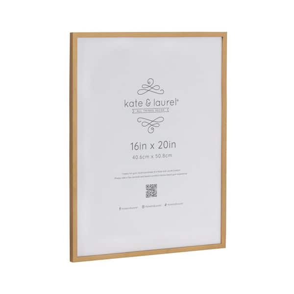 Kate and Laurel Gallery 16 in. x 20 in. H Gold Wood Picture Frame