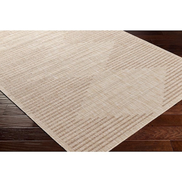 Bela Tan 8 ft. x 10 ft. Global Indoor/Outdoor Area Rug